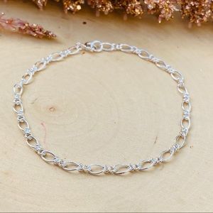 Solid 925 Sterling Silver Unisex Chain Bracelet
